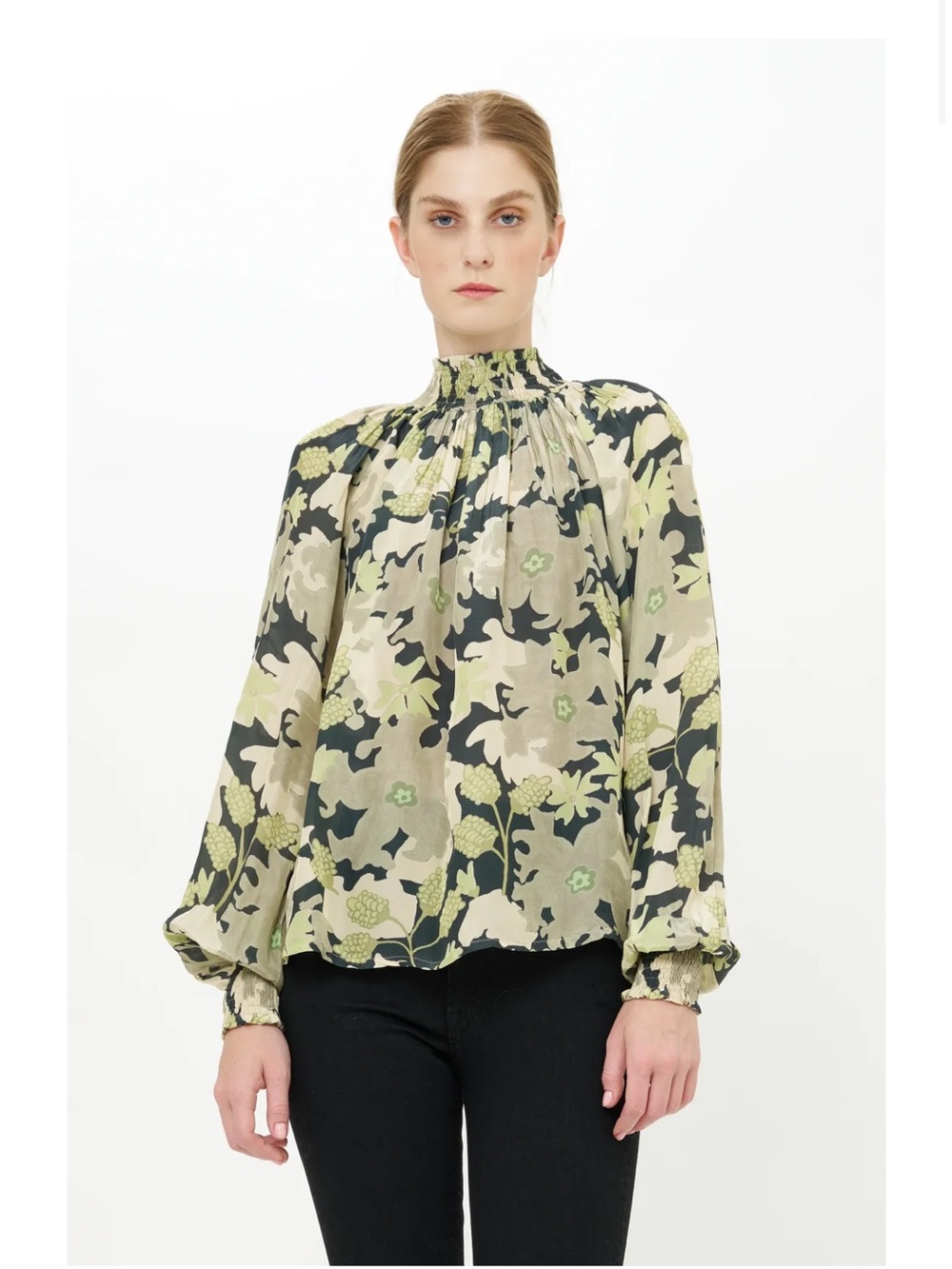 Oliphant High Neck Blouse Suzani Top Size Small